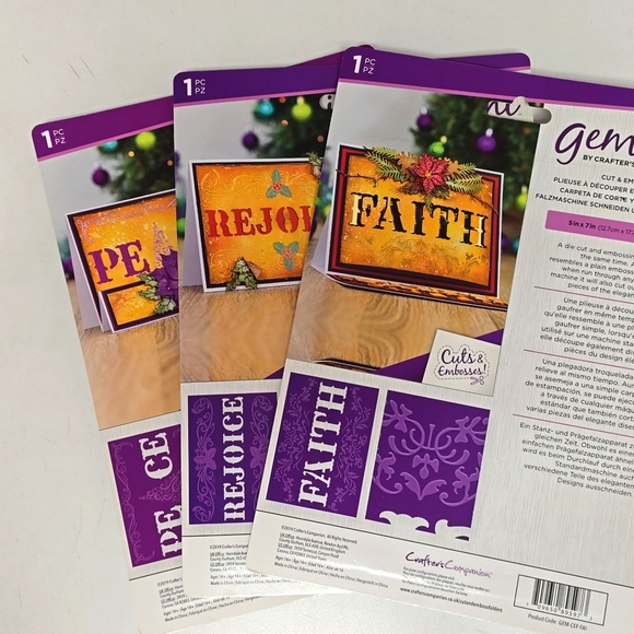 Brand New Gemini/Crafter's Companion Set of 3 Cutting and Embossing folders - Picture 5 of 5